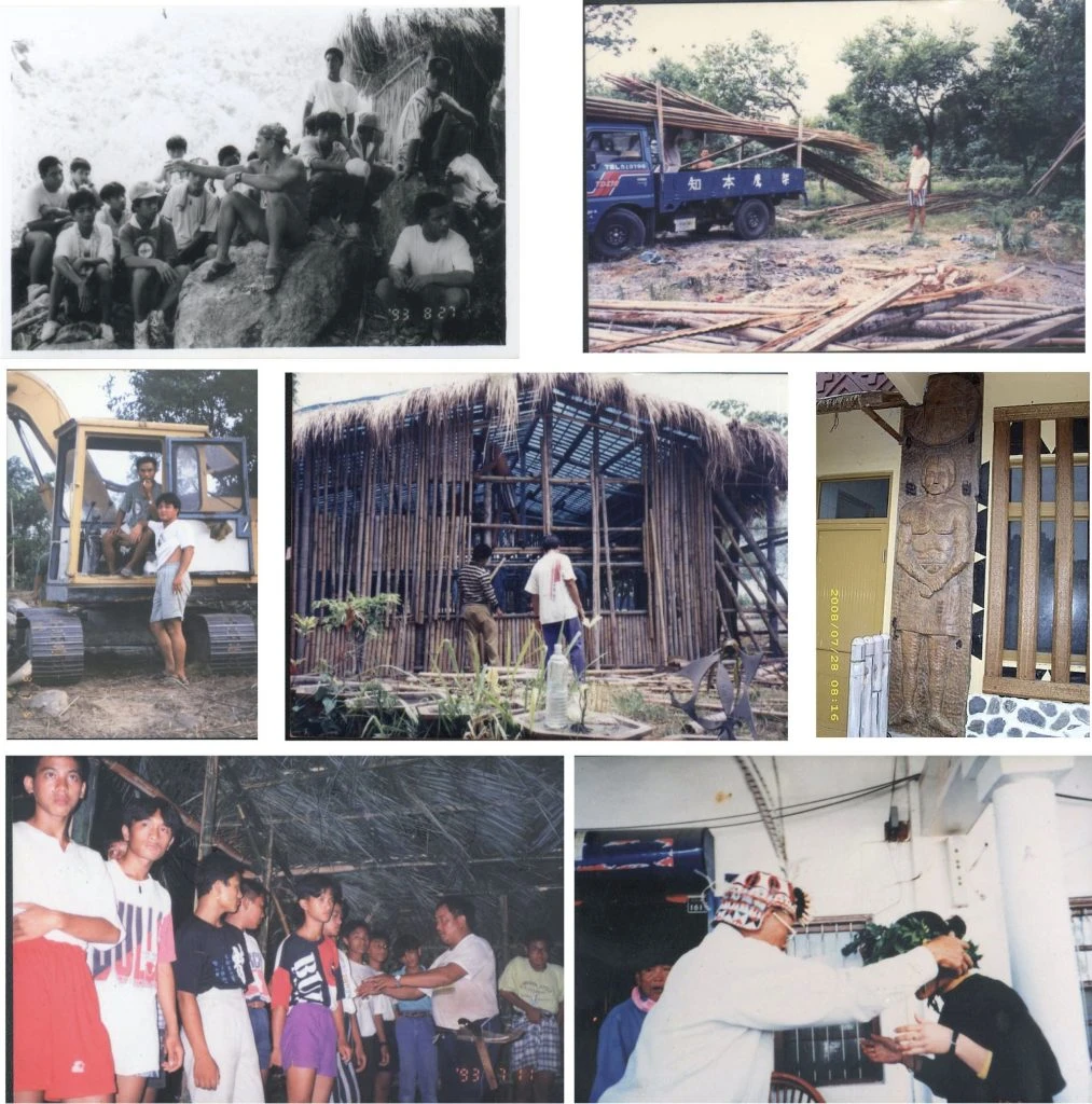 點擊觀看大圖-「男子聚會所」的重建過程。(圖片來源:高明智) 「男子聚會所」的重建過程。(圖片來源:高明智)-圖片