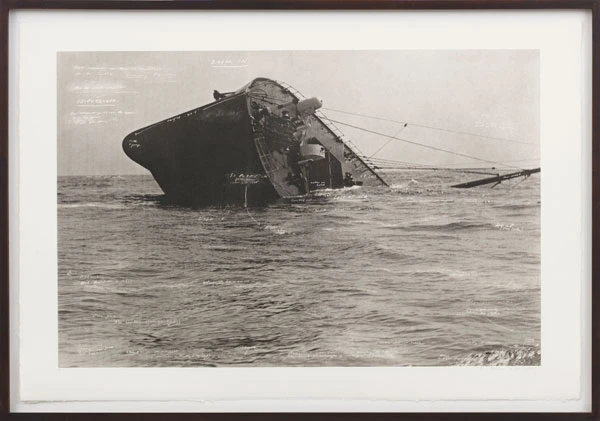 fig. 2 Tacita Dean, 'The Sinking of the SS Plympton', The Russian Ending, 2001, etching (photogravure), 54 × 79.4 cm © Tacita Dean. Image courtesy of De Pont Museum, Tilburg, The Netherlands.-圖片
