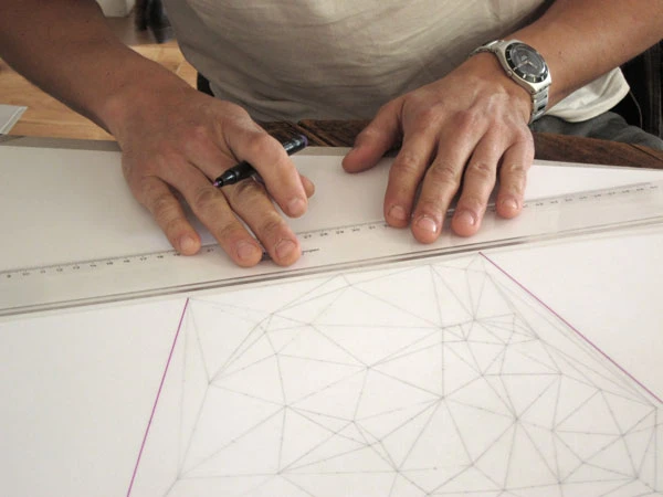 圖 5-２ 朱利安．佩維厄，〈圖繪工作坊－巴黎14區的B.A.C.〉（Drawing workshop – B.A.C. of 14th district of Paris），繪製過程。Courtesy of Jousse entreprise gallery-圖片