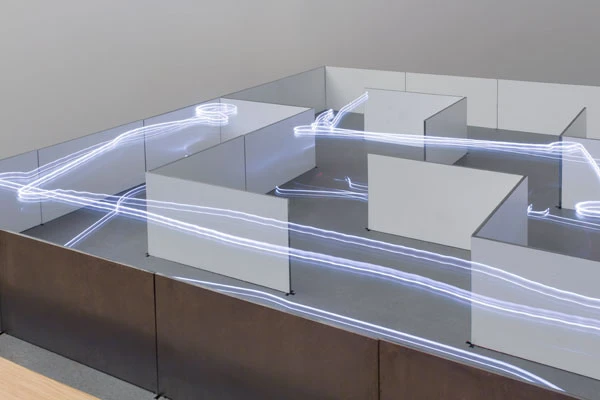 圖 6-２ 朱利安．佩維厄，〈忒修斯〉（Theseus），滑鼠行動的軌跡。Courtesy of Jousse entreprise gallery-圖片