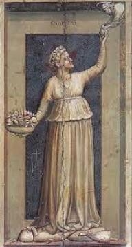 【圖1】喬托（Giotto），右:《七罪惡：妒忌》（The Seven Vice: Envy），壁畫，120 x 55 cm，1306， Cappella degli Scrovegni (Arena Chapel), Padua.-圖片