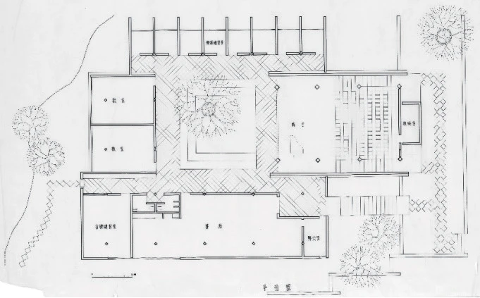點擊觀看大圖-圖18 藝術中心平面圖(引自東海大學建築學系) 圖18 藝術中心平面圖(引自東海大學建築學系)-圖片