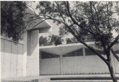 點擊觀看大圖-圖25 藝術中心中庭白牆樹影(引自羅時瑋,2003。照片為陳其寬拍攝) 圖25 藝術中心中庭白牆樹影(引自羅時瑋,2003。照片為陳其寬拍攝)-圖片