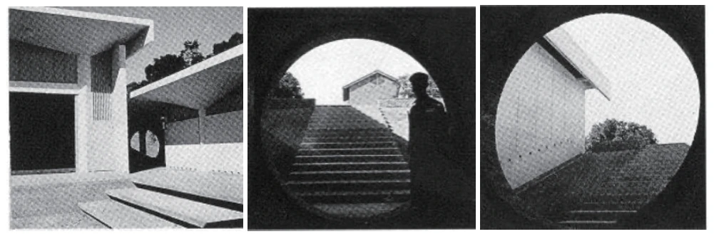 點擊觀看大圖-圖26 藝術中心門廳往外望(引自鄭惠美,2004) 圖26 藝術中心門廳往外望(引自鄭惠美,2004)-圖片