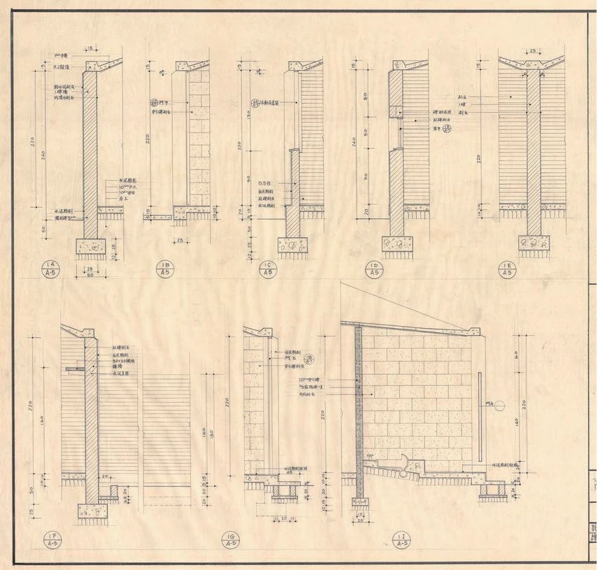 點擊觀看大圖-圖29 住宅部份牆斷面詳圖(引自國立臺灣博物館,CCCK36223010) 圖29 住宅部份牆斷面詳圖(引自國立臺灣博物館,CCCK36223010)-圖片