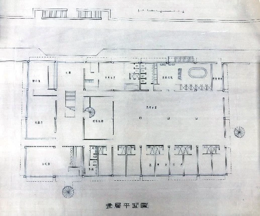 點擊觀看大圖-圖4 林口高爾夫球俱樂部壹層平面圖(引自東海大學圖書館特藏組) 圖4 林口高爾夫球俱樂部壹層平面圖(引自東海大學圖書館特藏組)-圖片
