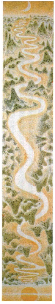 點擊觀看大圖-圖43 陳其寬,〈大地〉,水墨設色紙本,1983,182×31cm,私人收藏。 圖43 陳其寬,〈大地〉,水墨設色紙本,1983,182×31cm,私人收藏。-圖片