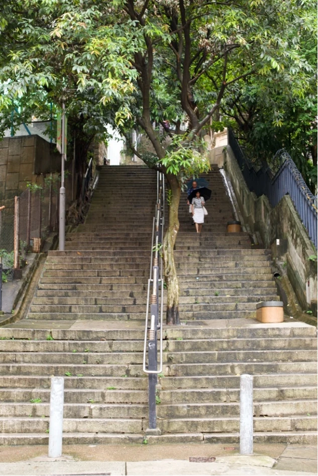 圖10 上環樓梯街，上達堅道；2017年景致。-圖片