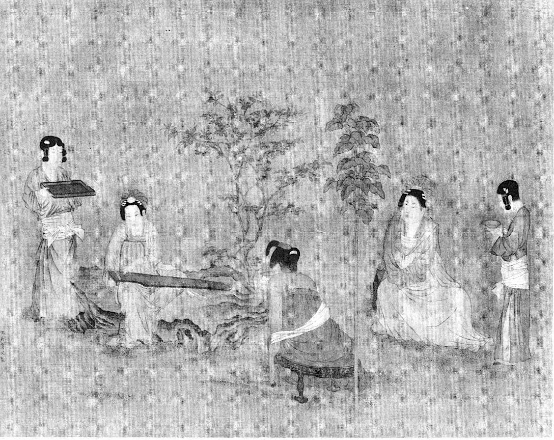 圖16  傳仇英，〈聽琴圖〉，著色、絹本，清代，上野精一先生舊藏，京都國立博物館典藏。圖片來源：ColBase（https://colbase.nich.go.jp/collection_items/kyohaku/A%E7%94%B2159?locale=ja）-圖片