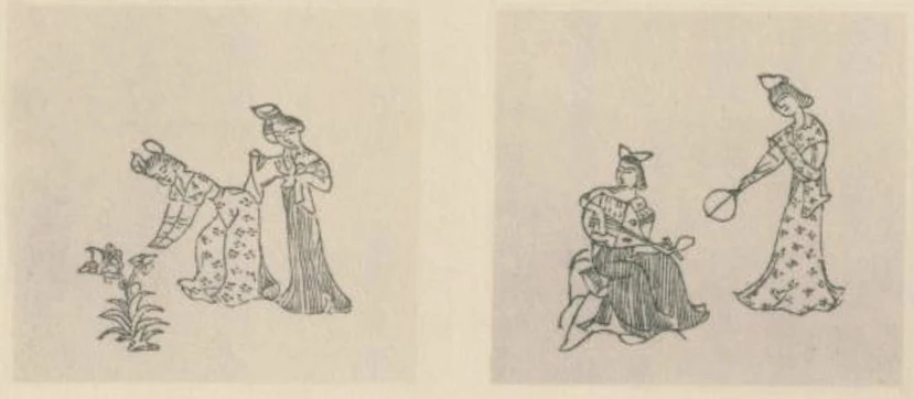 圖2  〈第五十二圖尺八之婦人圖〉，收錄於帝國博物館編，《稿本日本帝国美術略史》，東京：農商務省，1901。國立國會圖書館數位典藏網站：https://dl.ndl.go.jp/pid/2542705，2025.6.26瀏覽-圖片