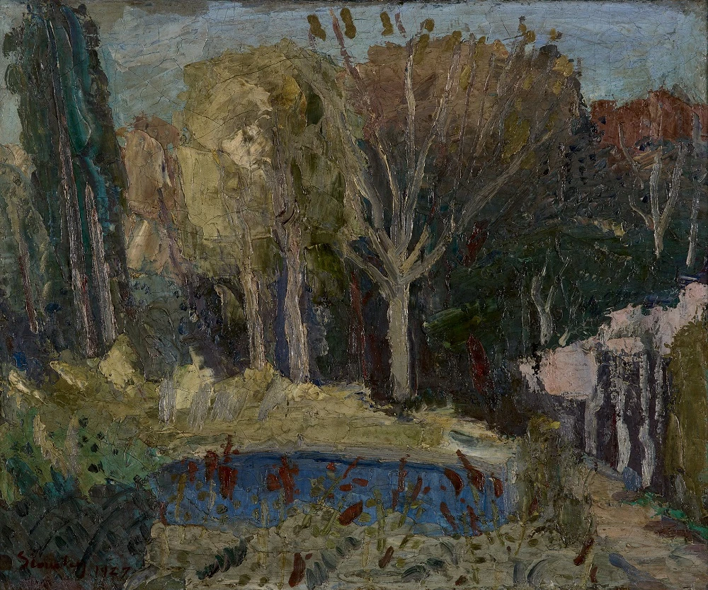 圖1  鹽月桃甫，〈萌芽〉，油彩、畫布，80.5 x 65.5cm，1927，私人收藏-圖片