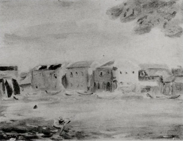 圖14 鹽月桃甫，〈風景〉，第4回臺展，1930。圖片來源：中央研究院臺灣美術展覽會資料庫-圖片