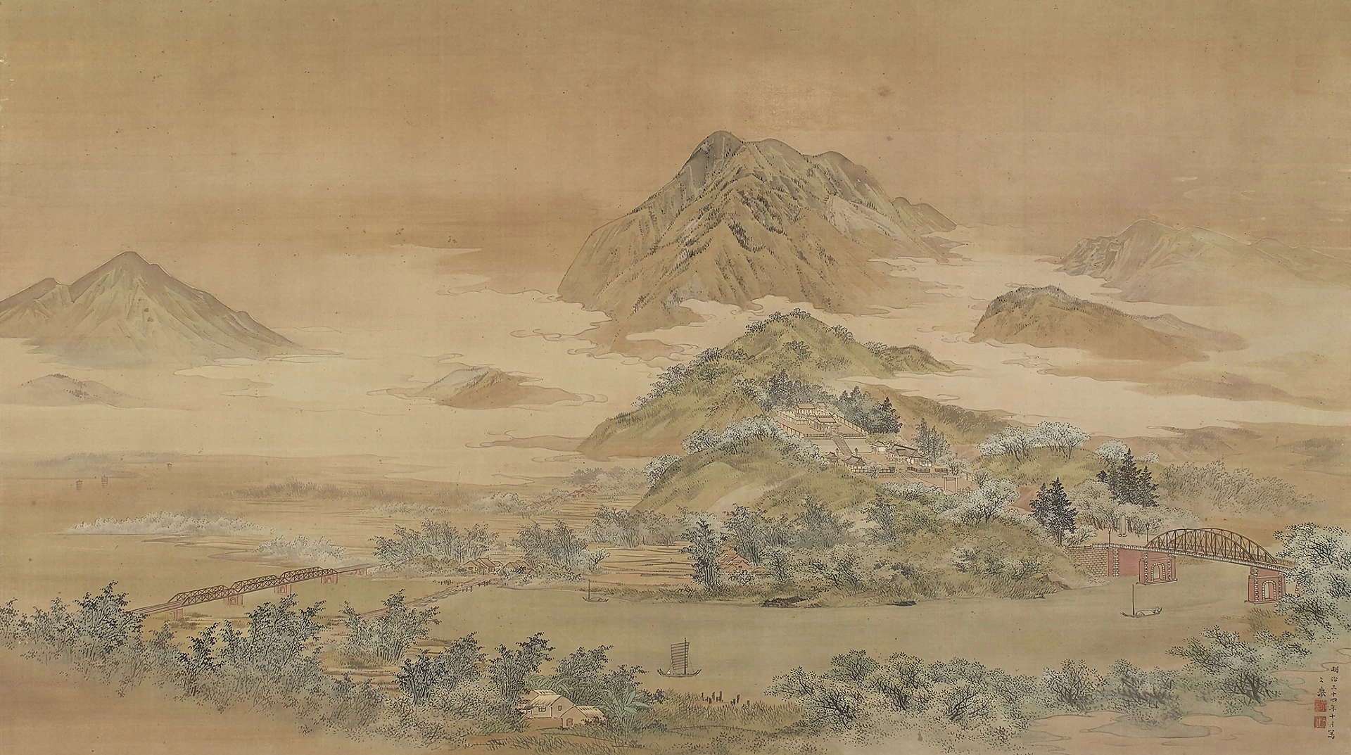 圖1 野村文舉，〈臺灣風景〉，1901，古美術白水典藏-圖片