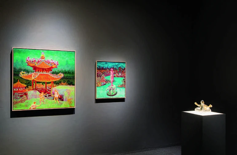 孫培懋，2016，《遊園須知：登高的望遠》，壓克力彩、畫布。-圖片