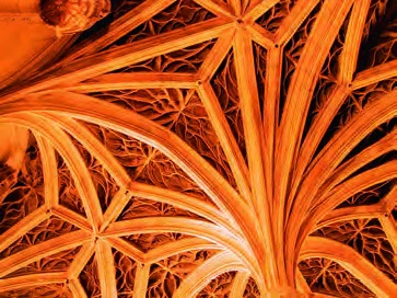 十五世紀末的後哥德風格肋樑，為該建築的代表空間。©王維周，2001.5-圖片