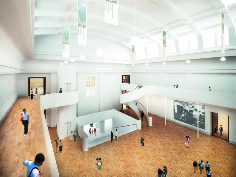 京都市美術館整建，CG模擬圖，北中庭的再生利用。©青木淳-圖片