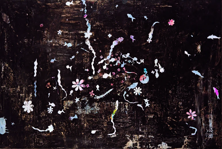 《漫遊》，2006，綜合媒材、畫布，130×192cm。-圖片