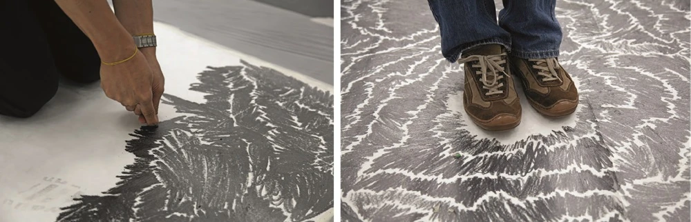 點擊觀看大圖-《走筆 #130》創作過程,2012,鉛筆、紙、文件,43×92cm。 《走筆 #130》創作過程,2012,鉛筆、紙、文件,43×92cm。-圖片