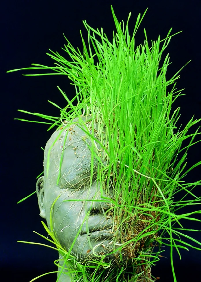 點擊觀看大圖-陳永賢,《盤中頭──草生》,單頻錄像,6',2001。 陳永賢,《盤中頭──草生》,單頻錄像,6',2001。-圖片