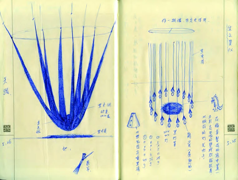 點擊觀看大圖-1992年《天葬桃花源》之規劃手稿 ©姚瑞中 1992年《天葬桃花源》之規劃手稿 ©姚瑞中-圖片