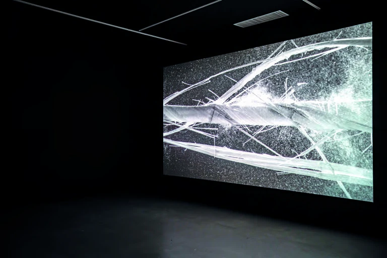 點擊觀看大圖-蕭昱,《想太多》,2015,錄像,展場一景。 蕭昱,《想太多》,2015,錄像,展場一景。-圖片