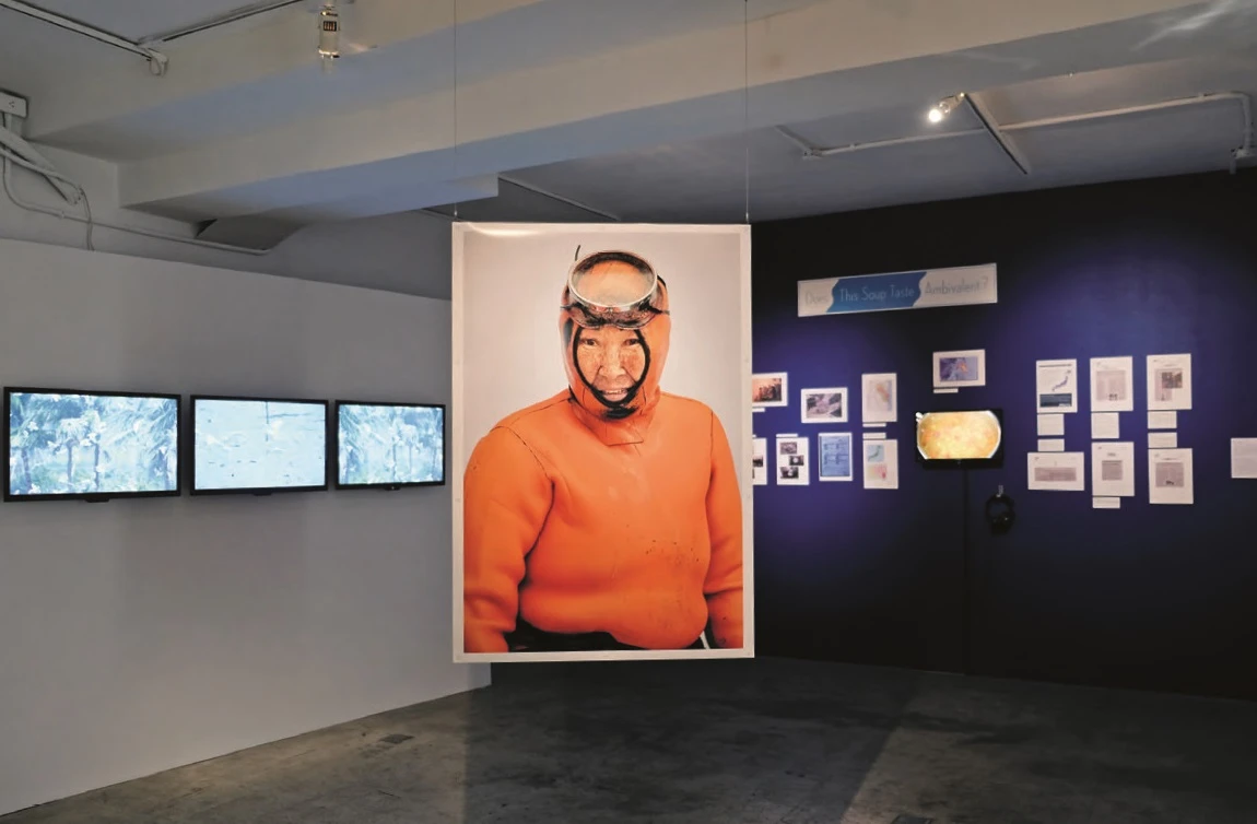 2017年由紐約「獨立策展人國際聯盟」（Independent Curators International）製作，策展人艾蕾娜．克萊爾．費爾德曼（Alaina Claire Feldman）策劃的展覽「自然之外的海洋」；孫以臻提供。©立方計劃空間-圖片