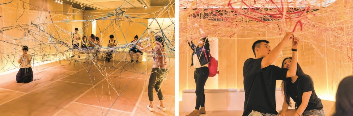 點擊觀看大圖-「移動製作」:編、織、穿梭,移動身體雕塑空間。 「移動製作」:編、織、穿梭,移動身體雕塑空間。-圖片