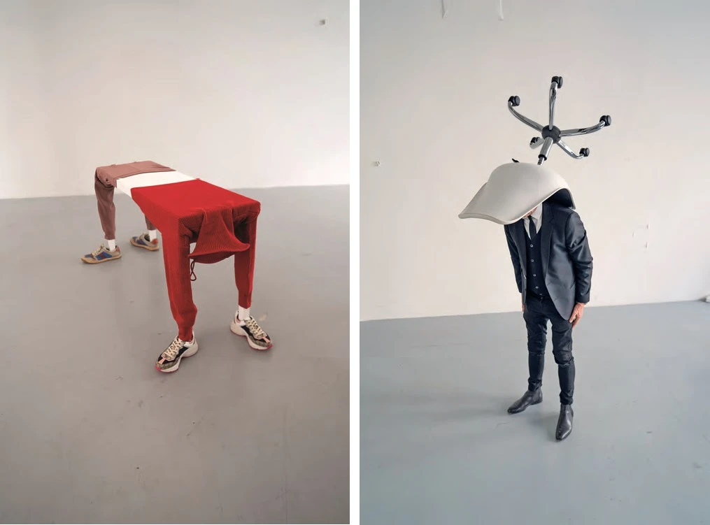 點擊觀看大圖-歐文.沃姆(Erwin Wurm),《維也納室內雕塑》,2020,數位影像輸出,200×133cm each。 歐文.沃姆(Erwin Wurm),《維也納室內雕塑》,2020,數位影像輸出,200×133cm each。-圖片