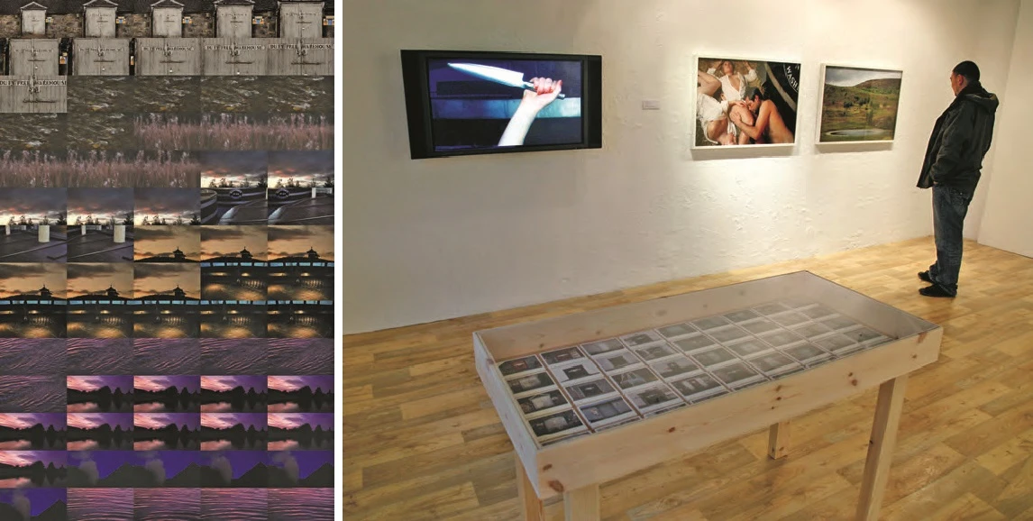 王俊傑《若絲計畫：真實的流動》於蘇格蘭格蘭菲迪駐村計畫「Artist at Glenfiddich 09」錄像靜態擷取及展場一景，2009。-圖片