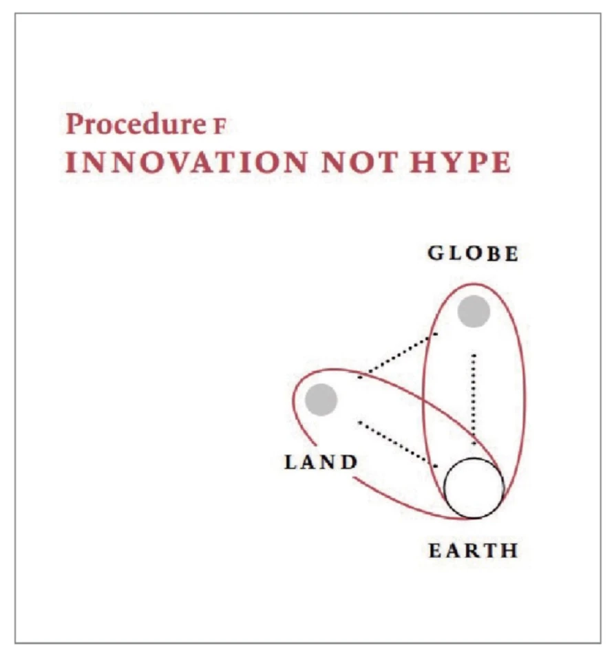 2016年ZKM「重啟現代性！」一展的論述模型圖。（擷取自拉圖官方網站該展之展覽田野工作手冊裡的附圖：http://www.bruno?latour.fr/ sites/default/files/downloads/RESET?MODERNITY?GB.pdf）-圖片