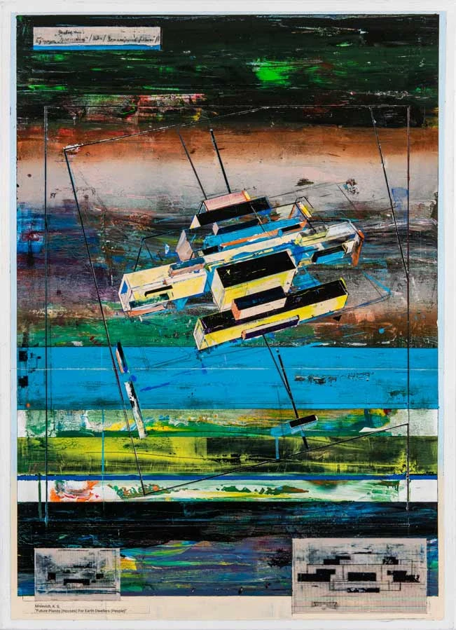 《Landscape 143》，2020，壓克力顏料、綜合媒材、畫布，91×65cm-圖片