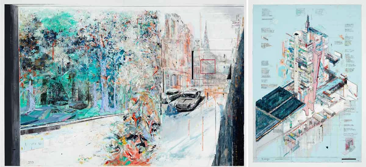 《Landscape 134》，2018，壓克力顏料、綜合媒材、畫布，170×362cm-圖片