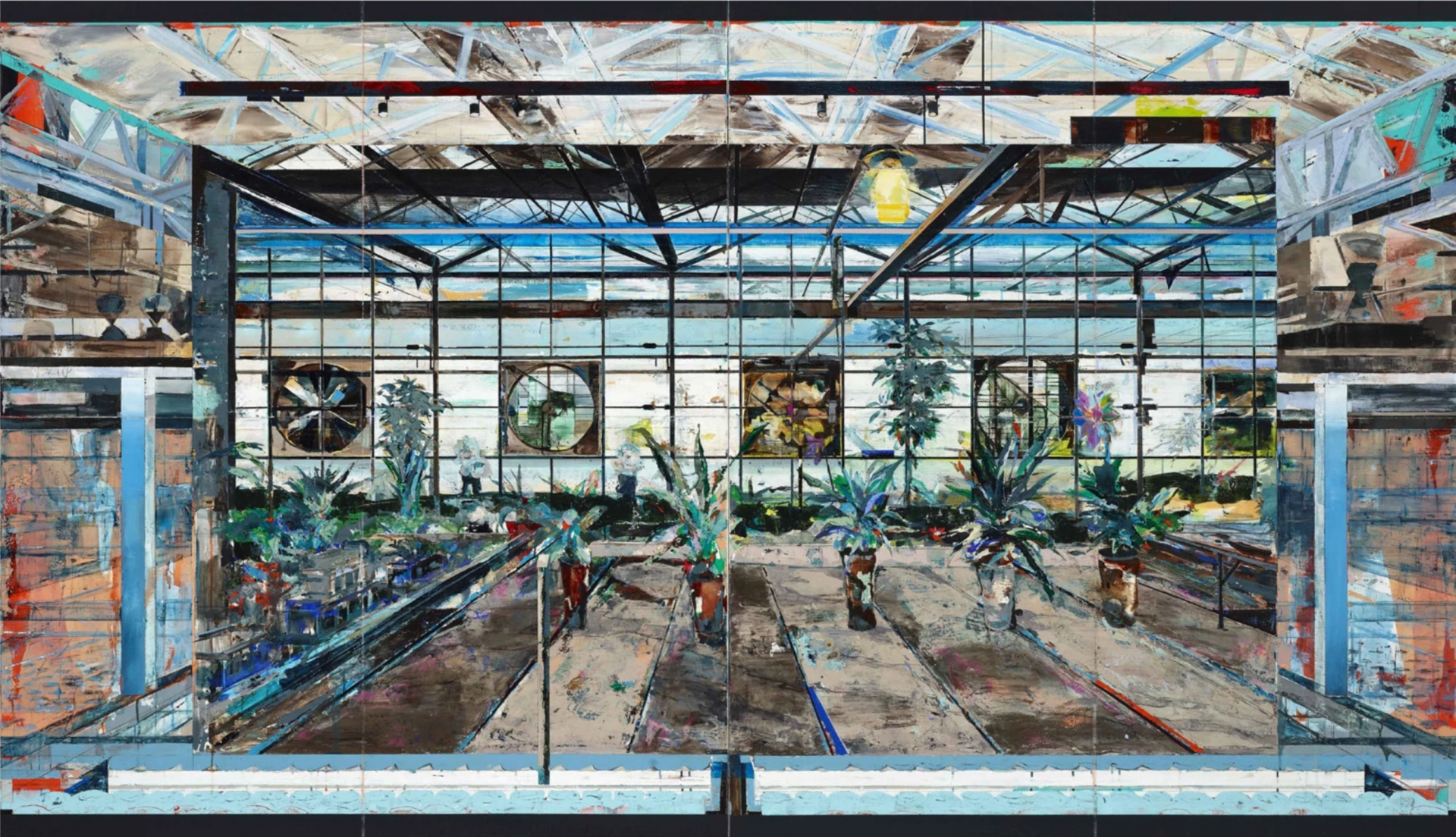 《Landscape 135》，2018，壓克力顏料、綜合媒材、畫布，162×260cm-圖片