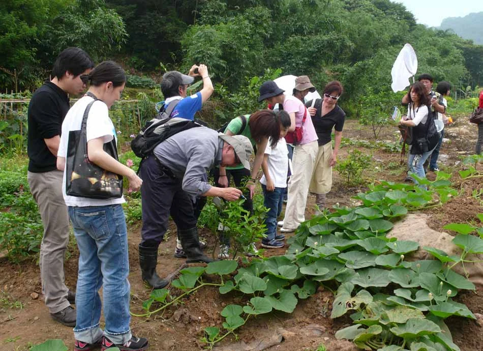 近二十年，吳瑪悧大多採行計畫型創作的型態，例如「從你的皮膚甦醒」（2000−2004）、「人在江湖—淡水河溯河行動」（2006）、「北回歸線環境藝術行動」（2005−2007）、「臺北明天還是一個湖」（2008）、「樹梅坑溪環境藝術行動」（2009−2015）等等。圖為「樹梅坑溪環境藝術行動」的「昆蟲調查」活動，2010 ©吳瑪悧提供-圖片