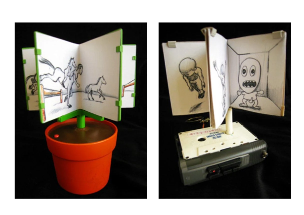 「掌中型物理性活動影像裝置」系列，模具版與現成物版，2005-圖片