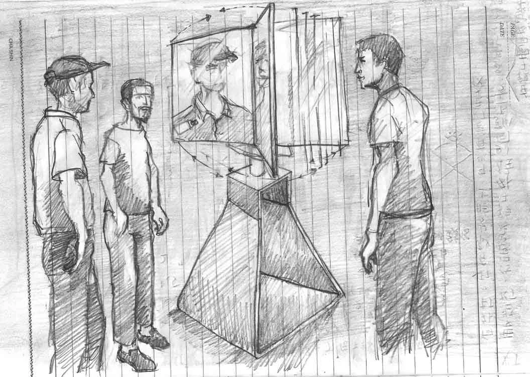 《Narcissus with Echo》草圖，2018-圖片