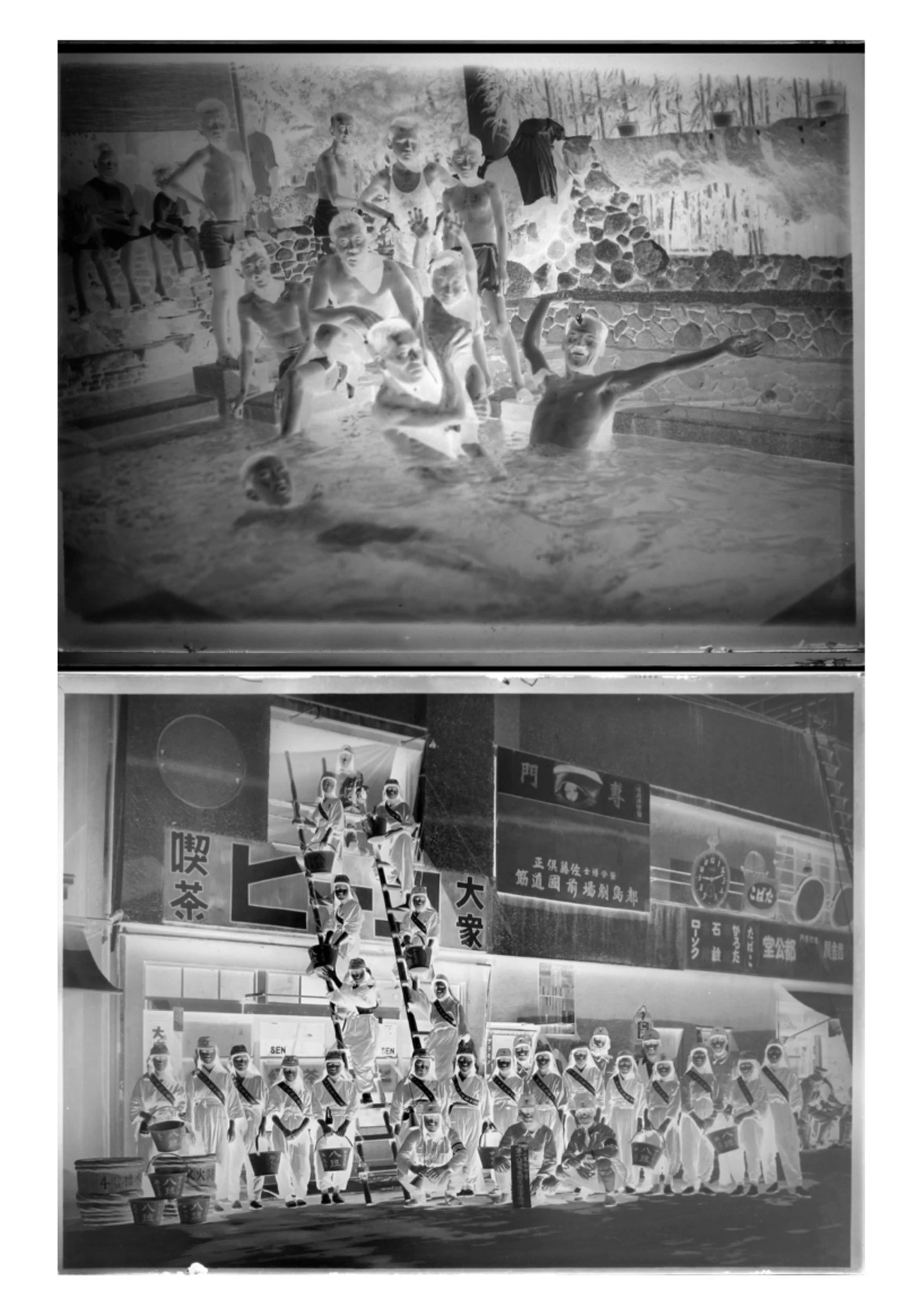 高重黎蒐集的日本乾版負片影像，為「幻燈簡報電影」系列之八《光屍影骨新天使》紙上版素材，2017-圖片