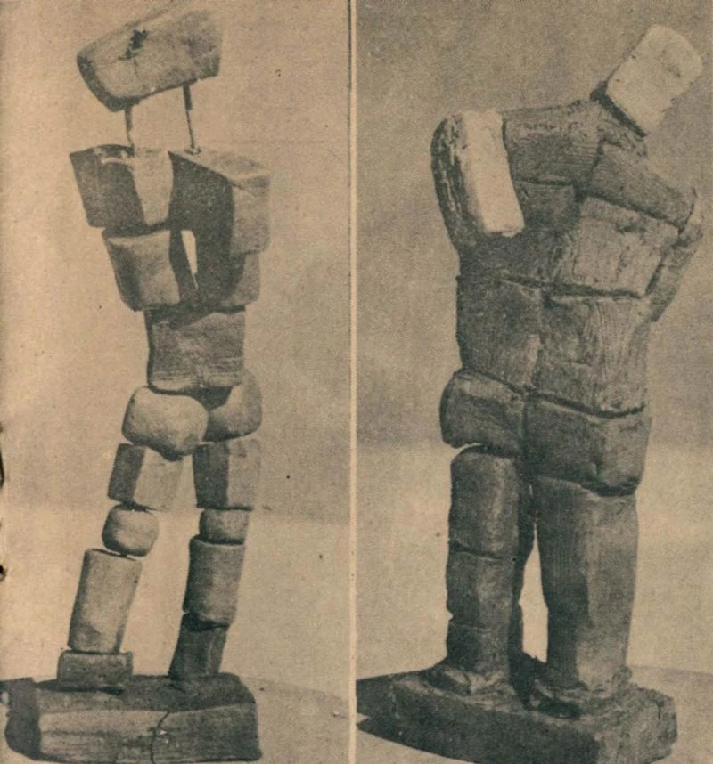 東海建築雕塑班課程作品。韓建中編，《東海建築系刊》，系刊編輯委員會，1963，p.29-圖片