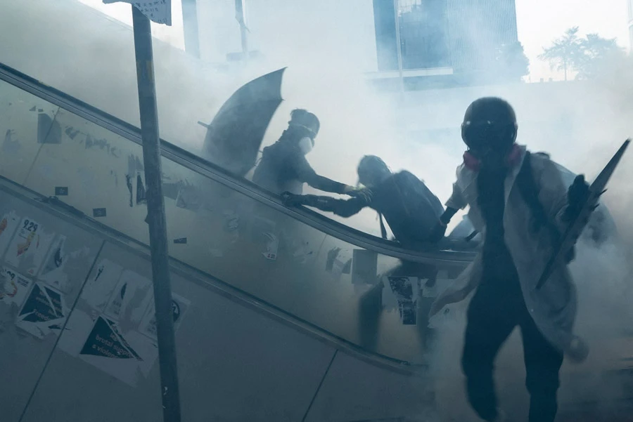 2019年10月1日　中國香港 ©張乾琦、馬格蘭攝影通訊社-圖片