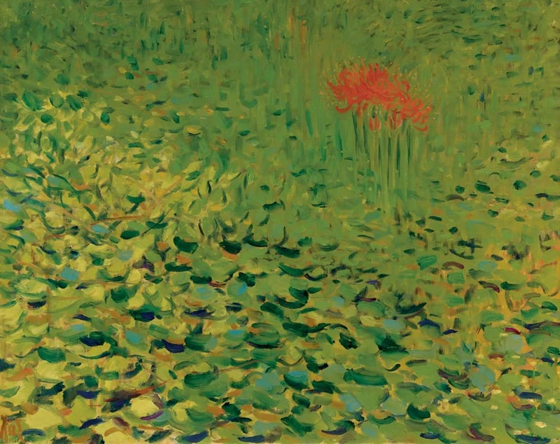 《曼珠沙華》，1973，油彩、畫布，72×91cm，家屬收藏-圖片