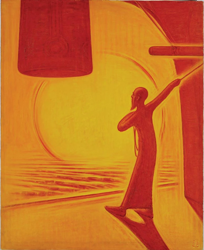 《夕陽鐘聲》，1951，油彩、畫布， 162×130cm，臺北市立美術館典藏-圖片