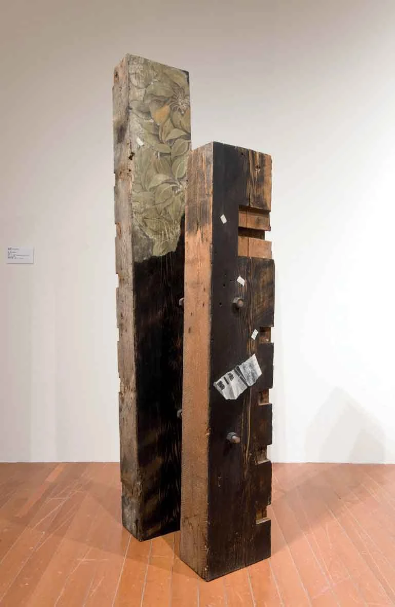 《走一趟》，2004，油畫、木、金屬，200 x 38 x 60 cm-圖片