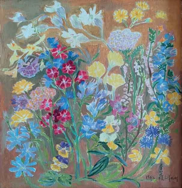 點擊觀看大圖-《秋草潤心》,1982,21 x 20 cm 《秋草潤心》,1982,21 x 20 cm-圖片