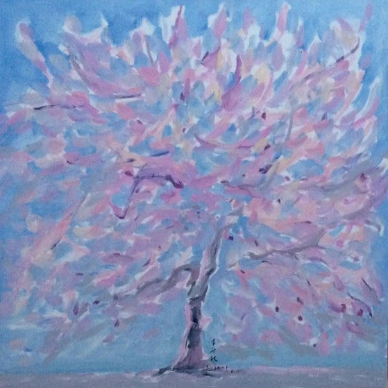 點擊觀看大圖-《玉蘭花開》,油彩、畫布,80 x 80 cm 《玉蘭花開》,油彩、畫布,80 x 80 cm-圖片