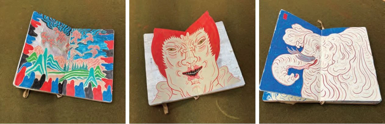 點擊觀看大圖-走訪各地旅行時,曾建穎習慣將一路上的所見所聞,製成獨具個人風格的創作筆記。 走訪各地旅行時,曾建穎習慣將一路上的所見所聞,製成獨具個人風格的創作筆記。-圖片