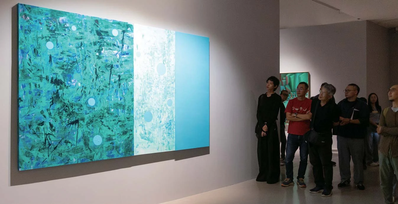 點擊觀看大圖-薛保瑕展區;《起始》,2010,壓克力顏料、畫布,174×286公分 薛保瑕展區;《起始》,2010,壓克力顏料、畫布,174×286公分-圖片