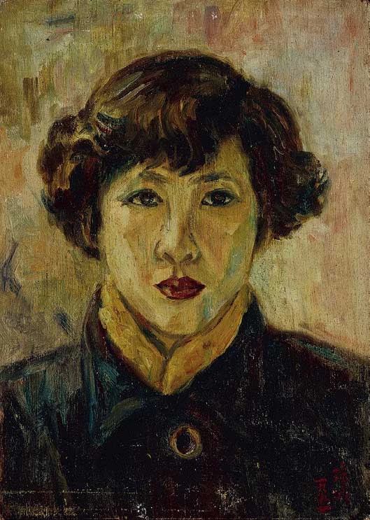 點擊觀看大圖-鄭瓊娟,《自畫像》,1954,油彩、木板,39×27.5公分 鄭瓊娟,《自畫像》,1954,油彩、木板,39×27.5公分-圖片