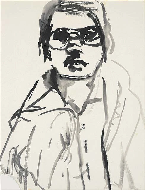 點擊觀看大圖-李錦繡,《自畫像》,1985,水墨、紙,35×27公分 李錦繡,《自畫像》,1985,水墨、紙,35×27公分-圖片