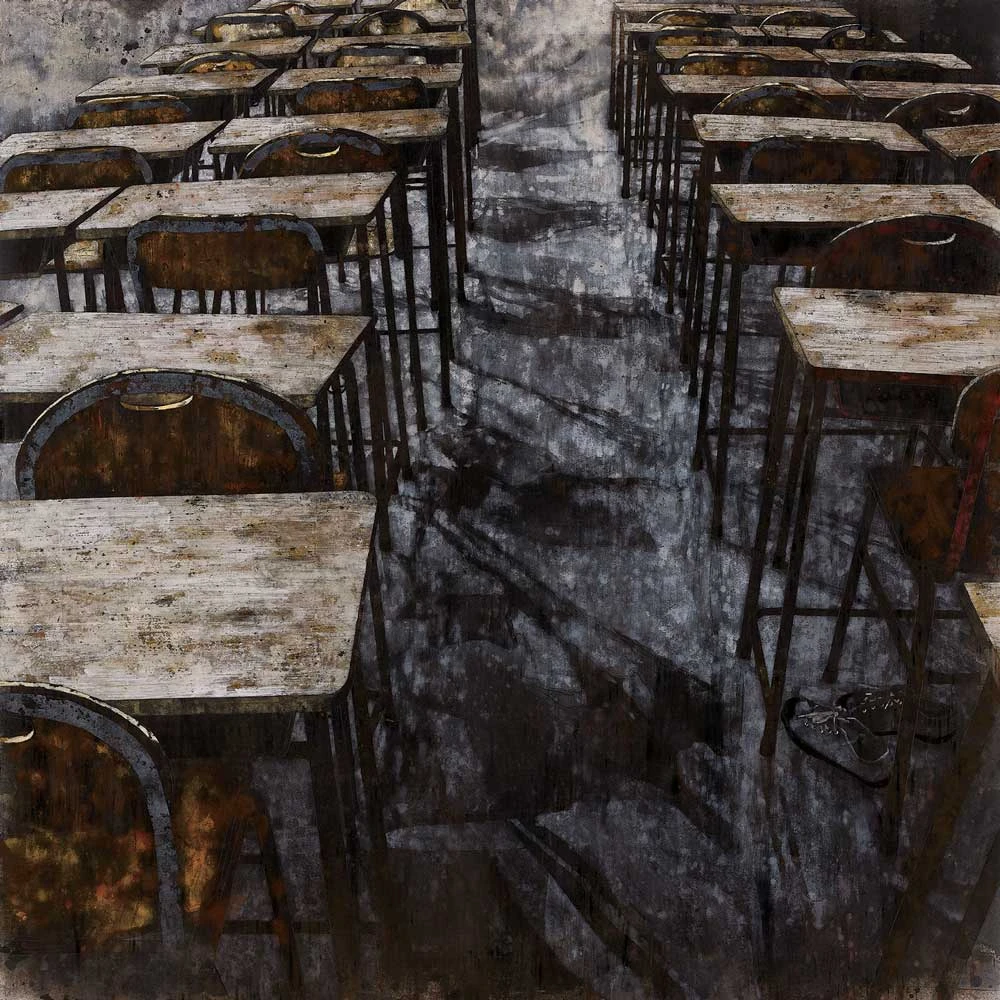 點擊觀看大圖-陳誼嘉,《日光浴》,2009,水干繪具、岩繪具、黑箔、紙本,194×194公分,臺中市立美術館典藏 陳誼嘉,《日光浴》,2009,水干繪具、岩繪具、黑箔、紙本,194×194公分,臺中市立美術館典藏-圖片