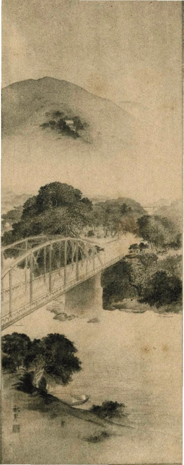 萩谷秋琴，《圓山》，1927；見出版品《第一回臺灣美術展覽會圖錄》，收錄於「名單之後：臺府展史料庫」。圖片來源：財團法人陳澄波文化基金會提供-圖片
